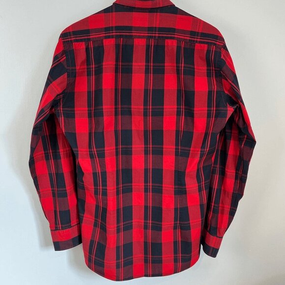 Le 31 Simons Men’s 15.5 R Red Black Plaid Long Sleeve Button Down Shirt Casual - Picture 6 of 10